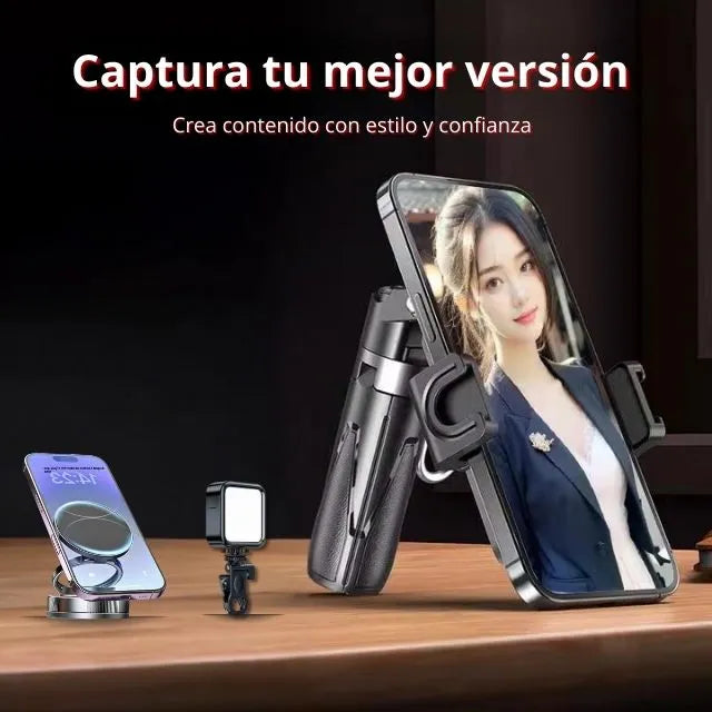 đ„đ€ Set Influencer Pro: Mini TrĂpode + Luz Natural âš + Soporte MagnĂ©tico đ§Č