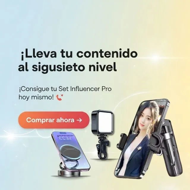 đ„đ€ Set Influencer Pro: Mini TrĂpode + Luz Natural âš + Soporte MagnĂ©tico đ§Č