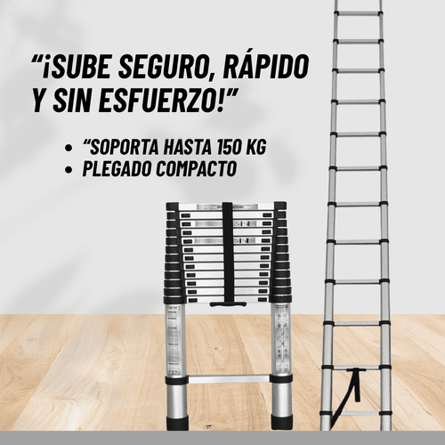ESCALERA TELESCOPICA Y COMPACTA - MULTIFUNCIONAL (3.2M)