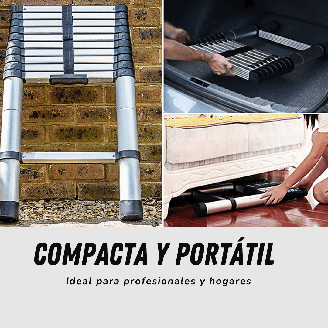 ESCALERA TELESCOPICA Y COMPACTA - MULTIFUNCIONAL (3.2M)