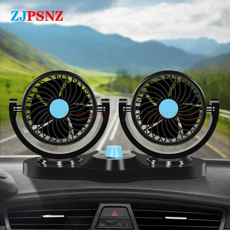 VENTILADOR DOBLE 360° PARA COCHE