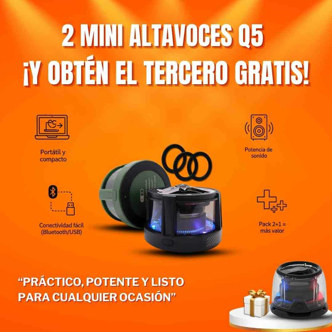 🔊Compra 2 Altavoz Q5 y lleva el tercero sin costo adicional