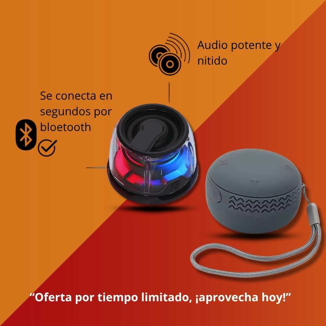 🎶 ¡2x1 en Mini Altavoces! 🔊