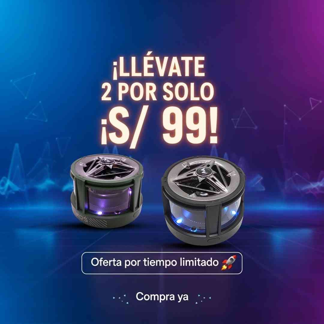 👉 “¡Explosión de sonido! 🔥 Llévate 2 Altavoces Q5 por solo S/99”