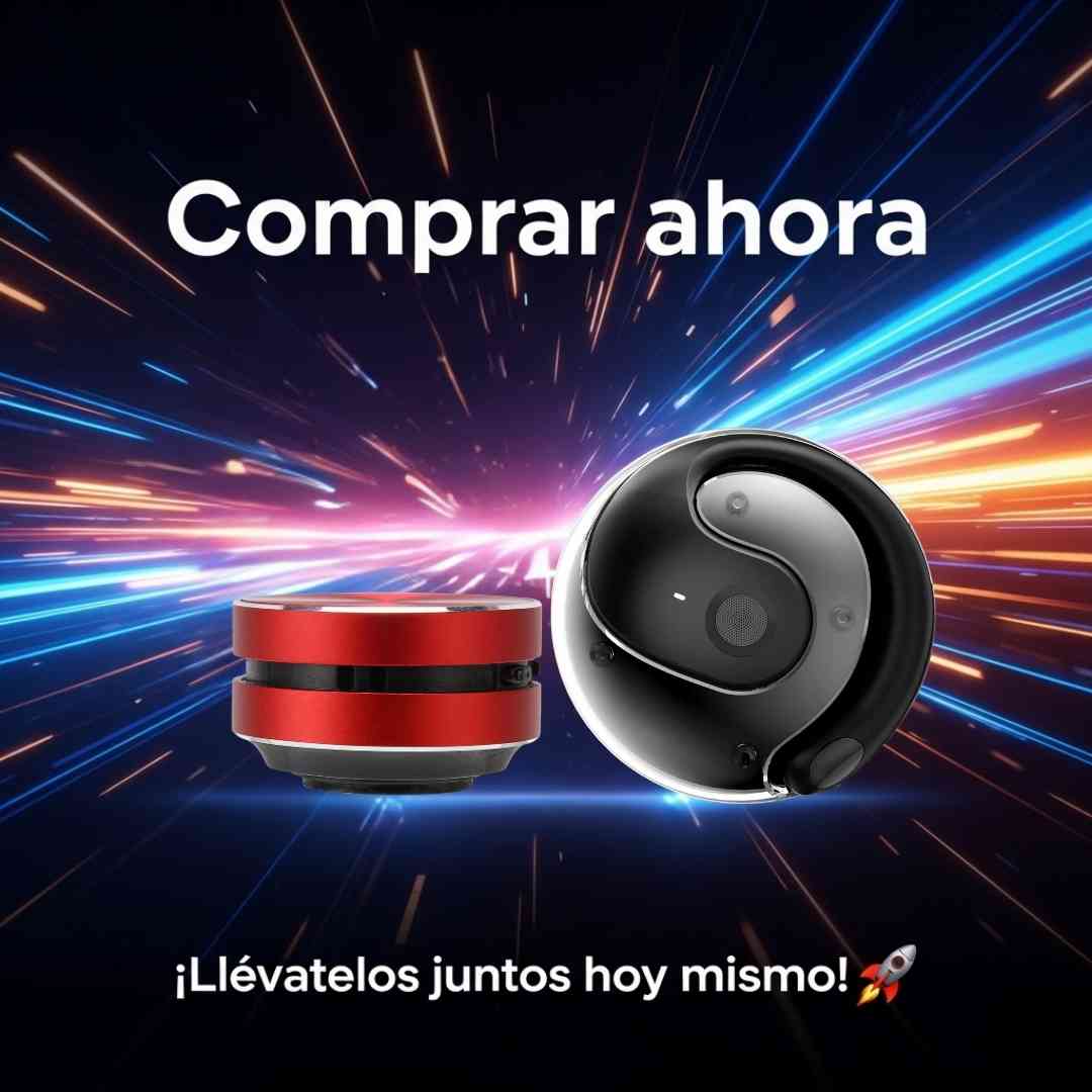 “Traduce el mundo y hazlo sonar: Combo Audífono + Mini Speaker”