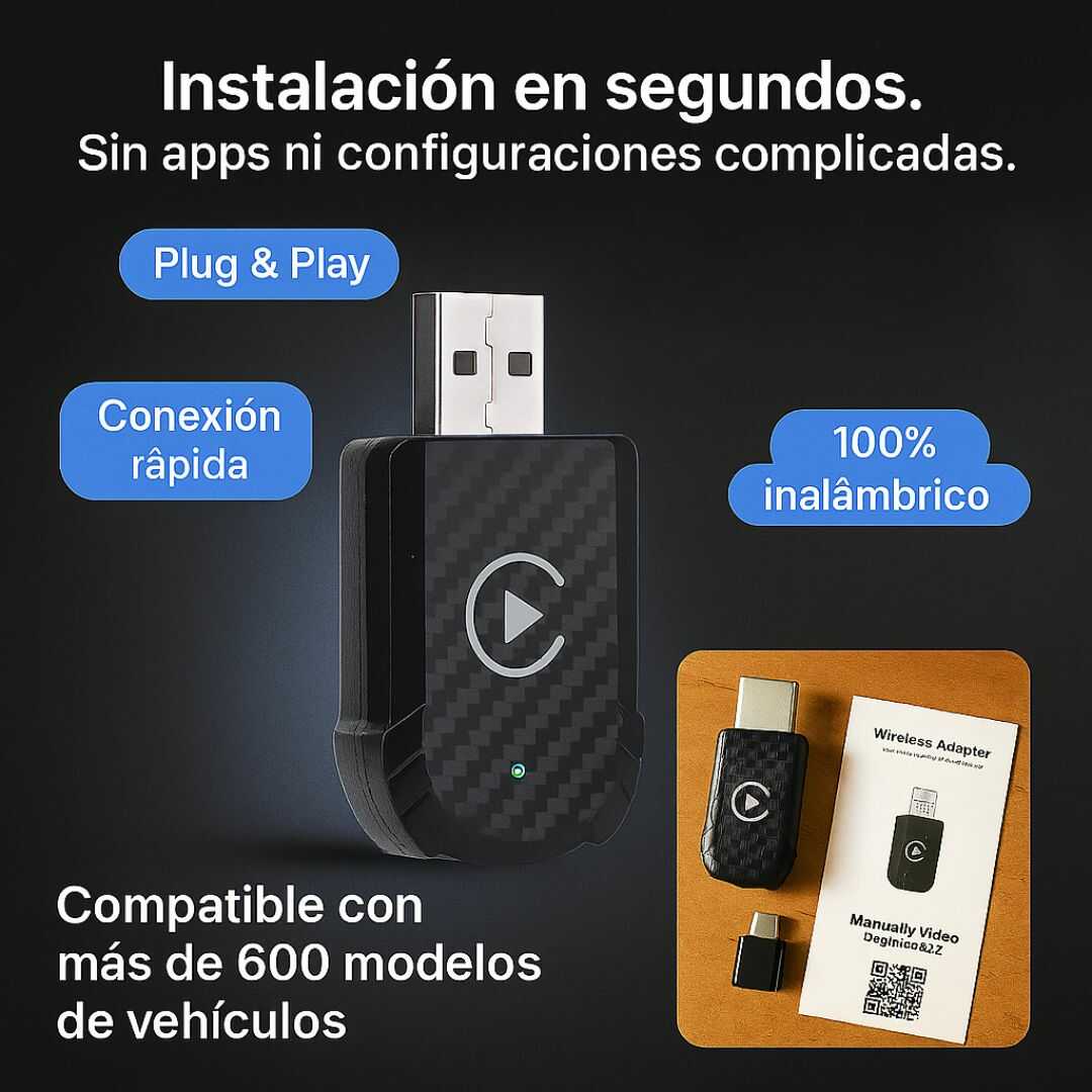 CarPlay y Android Auto - Adaptador inalambrico