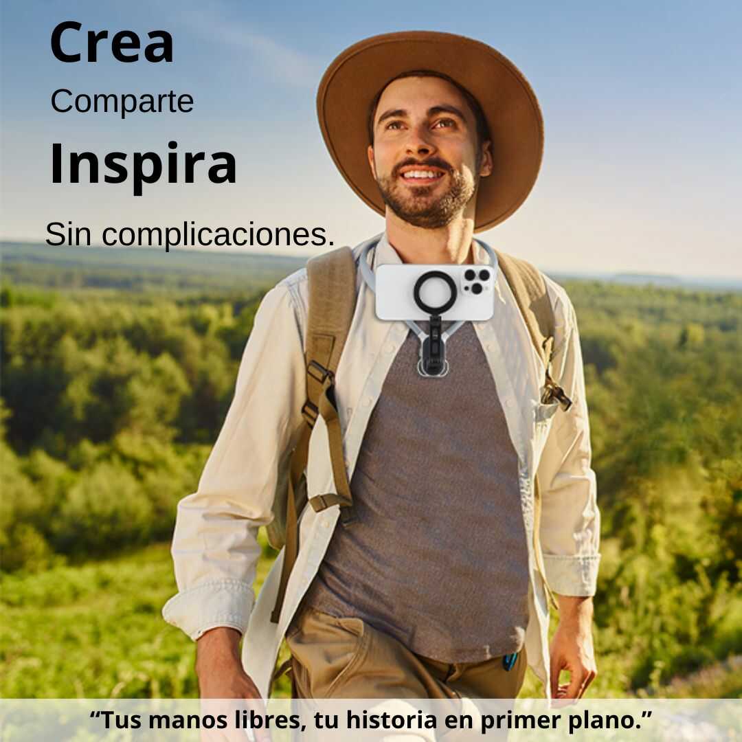 Soporte Magnético para Vlogs ¡Graba Sin Usar las Manos!