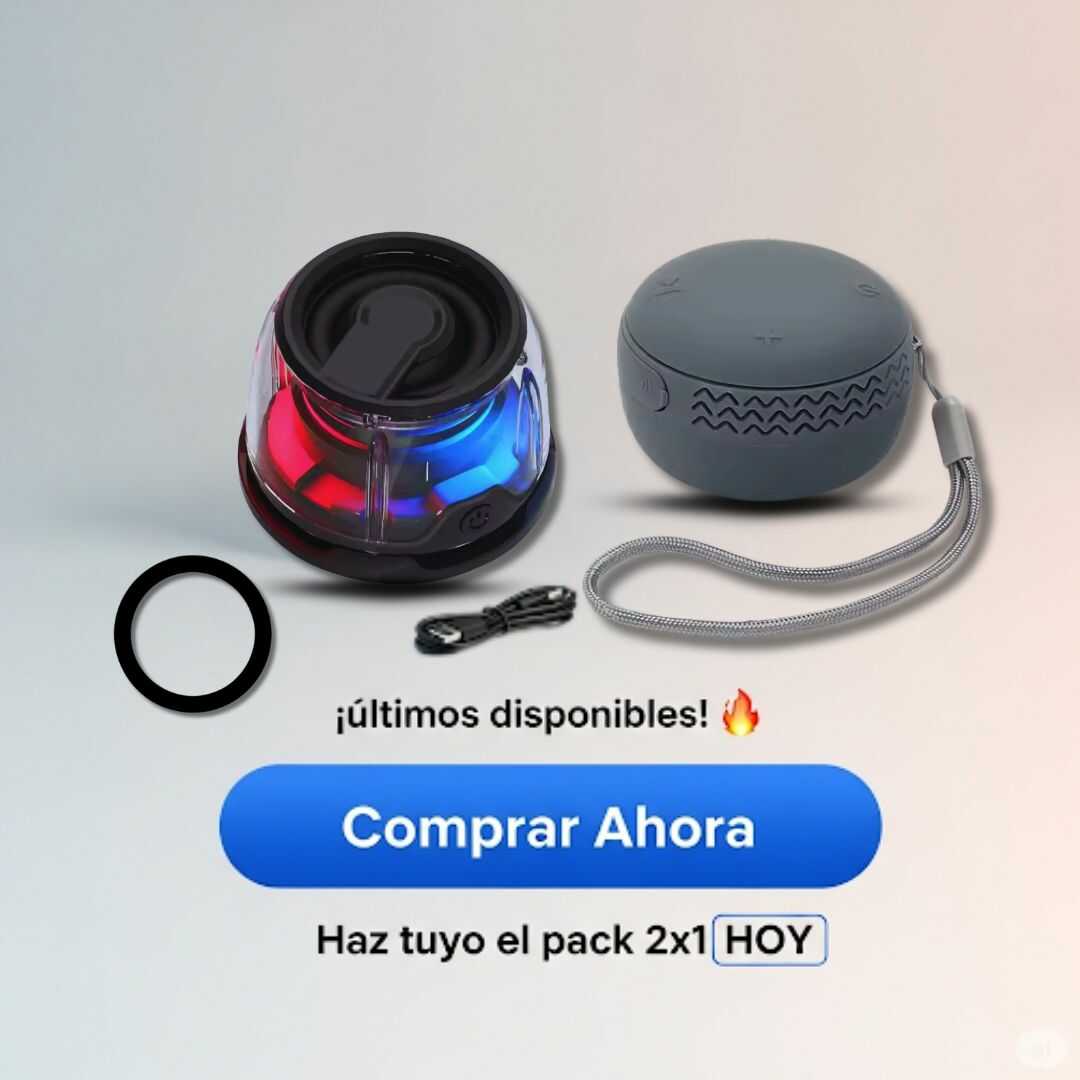 🎶 ¡2x1 en Mini Altavoces! 🔊