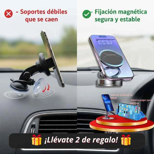 Adiós soportes débiles ❌Hola fijación magnética ✔️ ¡Y llévate 2 de regalo de diferentes modelos!