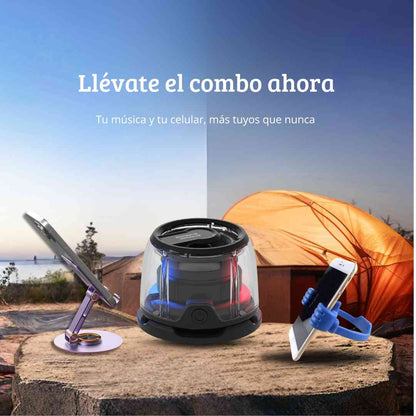 🔊 Altavoz GE200 + soporte Flexible pulgar + soporte giratorio para teléfono