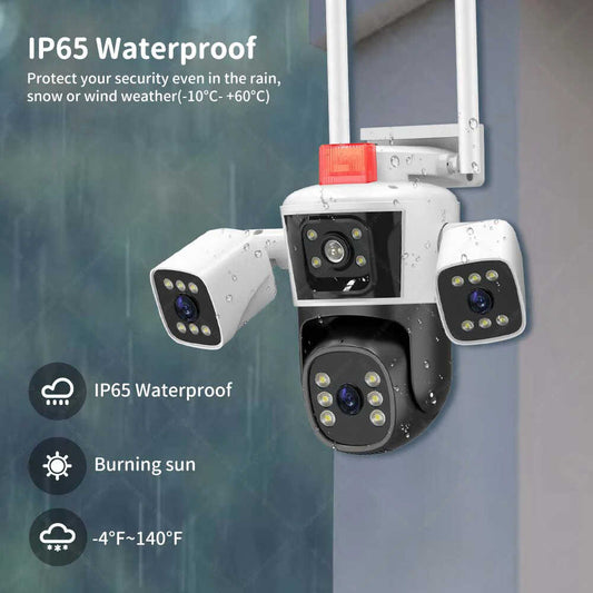 Cámara de Seguridad de 3 Lentes
