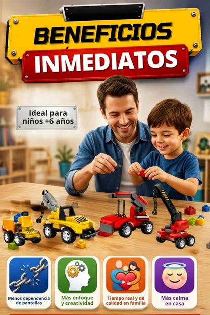 JUEGO DE BLOQUES X 8 TRACTORES - 323 PZAS