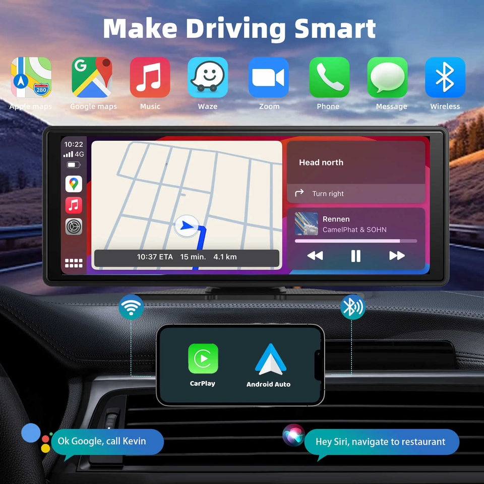 PANTALLA PARA AUTO CAR PLAY INALAMBRICO