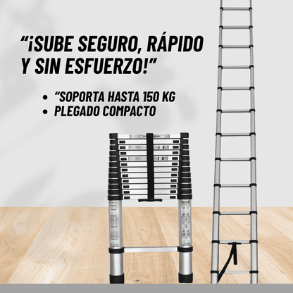 ESCALERA TELESCOPICA Y COMPACTA - MULTIFUNCIONAL (3.2M)
