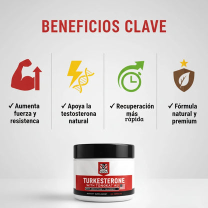 Turkesterone con Tongkat Ali | El secreto natural para fuerza, energía y músculo real