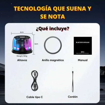 RUGE TU MÚSICA A DONDE VAYAS CON EL ALTAVOZ SONIDO POTENTE Y MAGNETICO