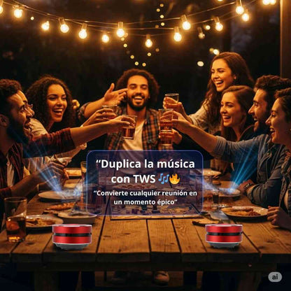 ¡Lleva 2 MINI SPEAKERS PODEROSOS al precio de 1! 🔥