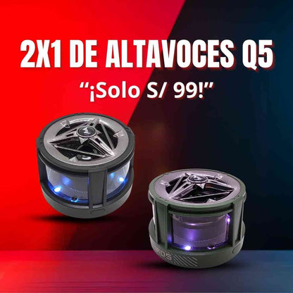 👉 “¡Explosión de sonido! 🔥 Llévate 2 Altavoces Q5 por solo S/99”