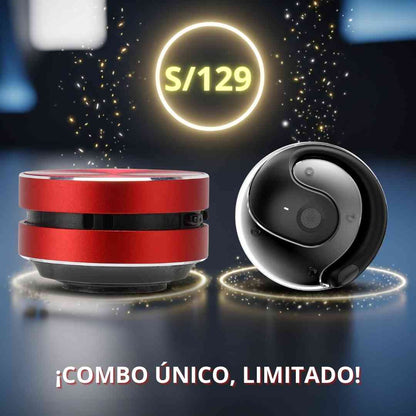 “Traduce el mundo y hazlo sonar: Combo Audífono + Mini Speaker”