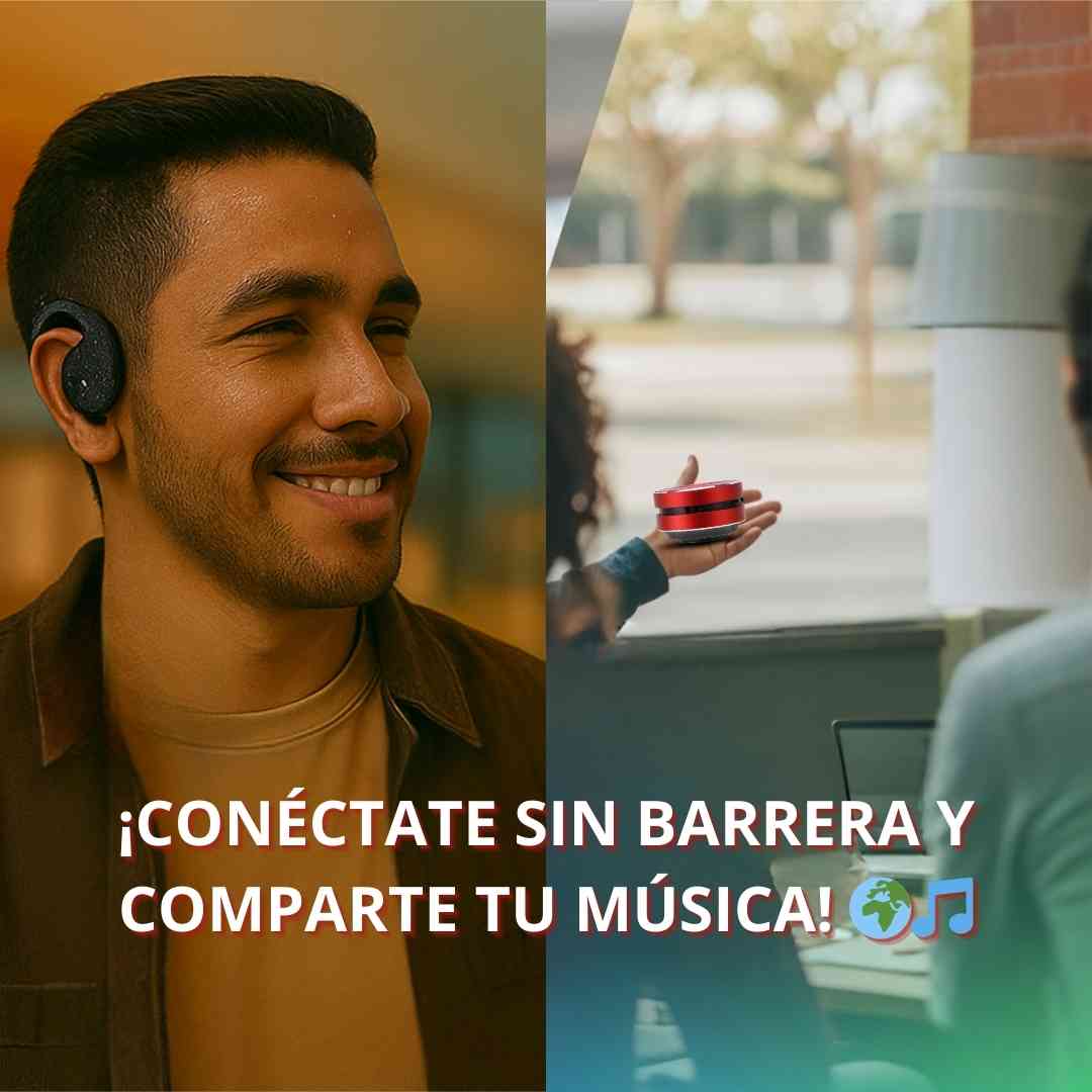 “Traduce el mundo y hazlo sonar: Combo Audífono + Mini Speaker”