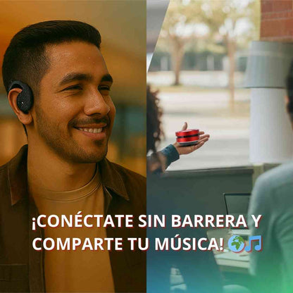 “Traduce el mundo y hazlo sonar: Combo Audífono + Mini Speaker”