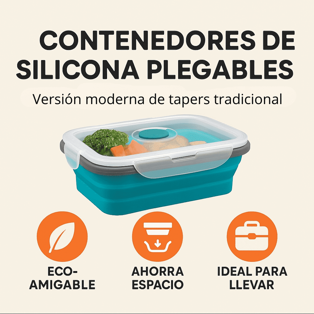 Practicos Envases Plegables (Pack de 4)