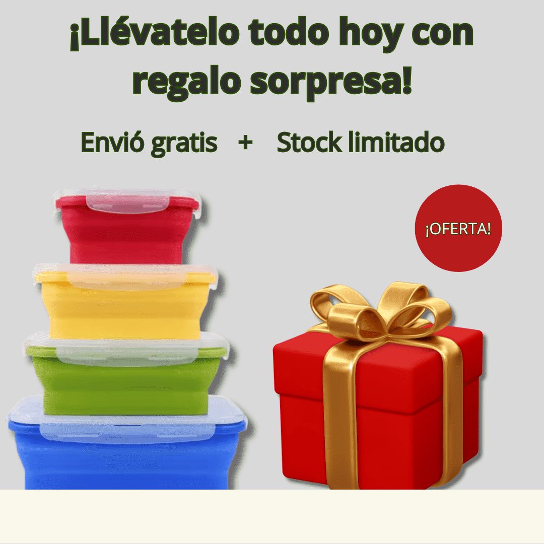 Practicos Envases Plegables (Pack de 4)