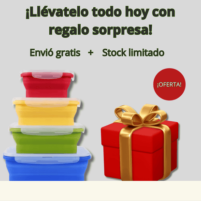 Practicos Envases Plegables (Pack de 4)