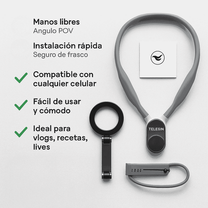 Soporte Magnético para Vlogs   ¡Graba Sin Usar las Manos!