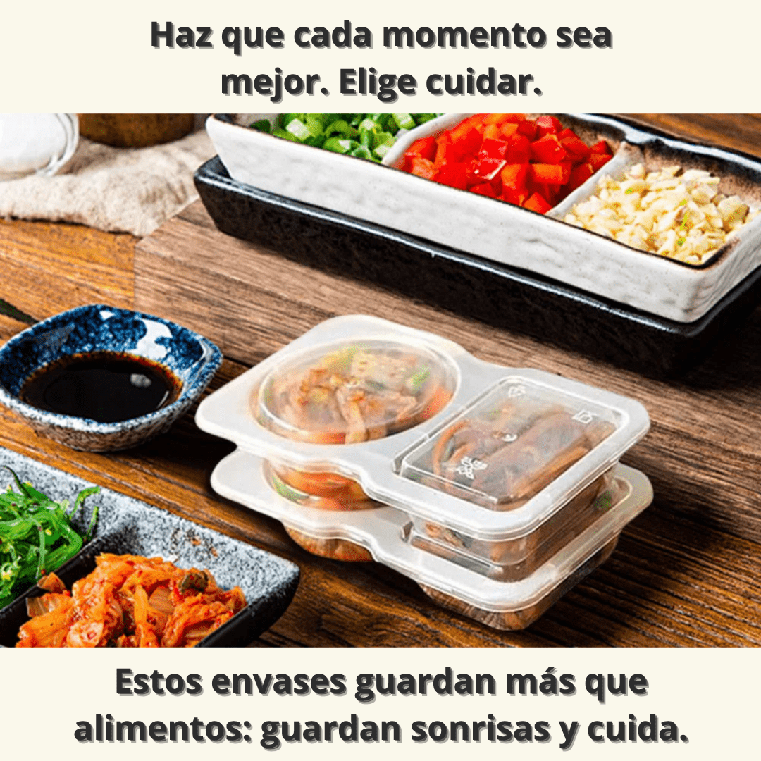 🎉 Llévate 20: Contenedores Divididos para Snacks 🎉