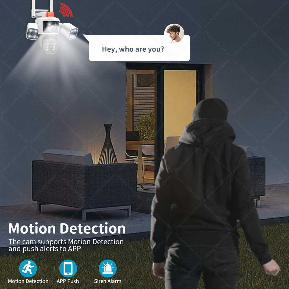 Cámara de Seguridad de 3 Lentes