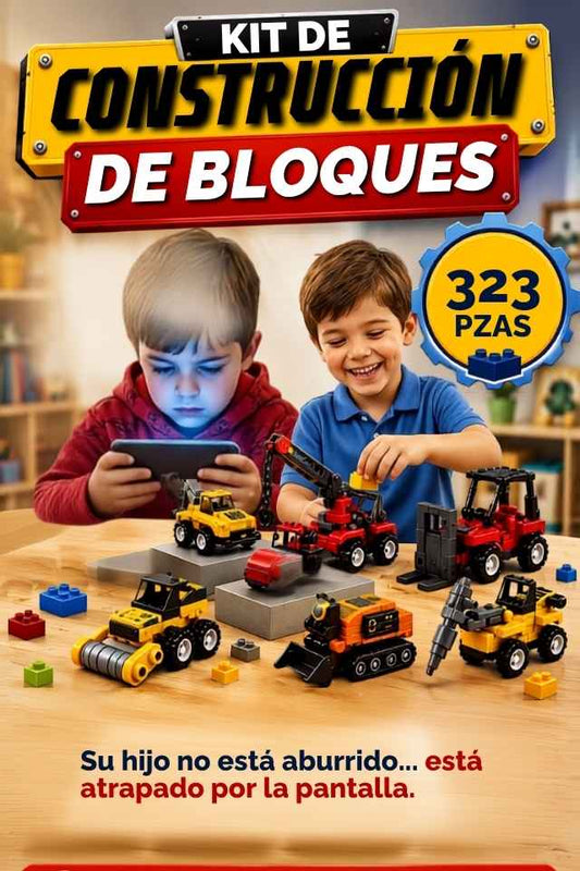 JUEGO DE BLOQUES X 8 TRACTORES - 323 PZAS