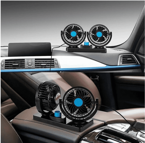 VENTILADOR DOBLE 360° PARA COCHE