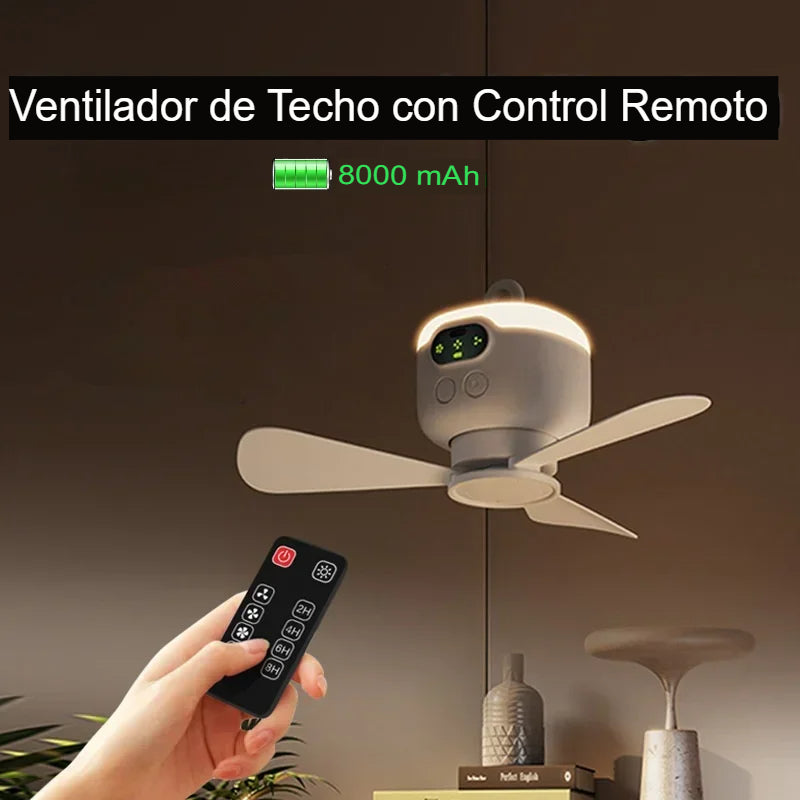 Ventilador de techo de viento  recargable por USB